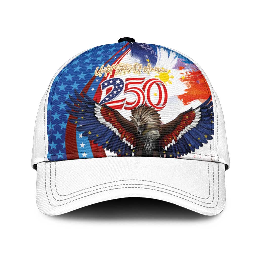 Philippines and United States Semiquincentennial Classic Cap Eagle and National Flag Style