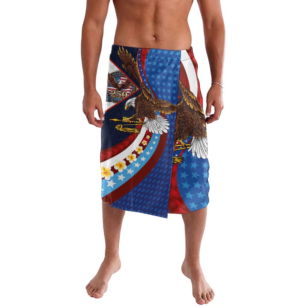 American Samoa and United States Semiquincentennial Lavalava Bald Eagle with National Flag Style