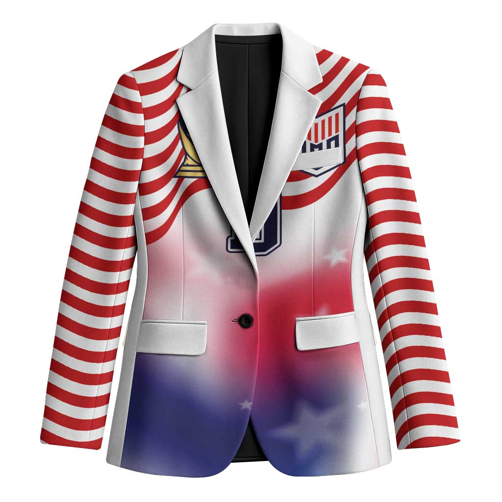 Custom United States Soccer Blazer American Flag Sporty Style