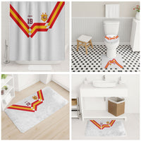 Custom Spain National Football Bathroom Set Geometric Flag Stripe Pattern Retro Graphic Concept