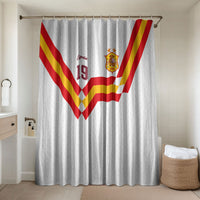 Custom Spain National Football Bathroom Set Geometric Flag Stripe Pattern Retro Graphic Concept