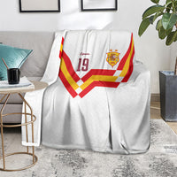 Custom Spain National Football Blanket Geometric Flag Stripe Pattern Retro Graphic Concept