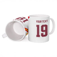 Custom Spain National Football Ceramic Mug Geometric Flag Stripe Pattern Retro Graphic Concept