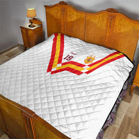 Custom Spain National Football Quilt Geometric Flag Stripe Pattern Retro Graphic Concept