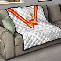 Custom Spain National Football Quilt Geometric Flag Stripe Pattern Retro Graphic Concept
