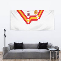 Custom Spain National Football Tapestry Geometric Flag Stripe Pattern Retro Graphic Concept