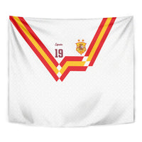 Custom Spain National Football Tapestry Geometric Flag Stripe Pattern Retro Graphic Concept