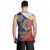 Philippines MassKara Men Tank Top Filipino Carnival Mask and Polynesian Pattern - Wonder Print Shop