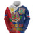 Philippines MassKara Zip Hoodie Filipino Carnival Mask and Polynesian Pattern - Wonder Print Shop