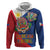 Philippines MassKara Zip Hoodie Filipino Carnival Mask and Polynesian Pattern - Wonder Print Shop