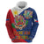 Philippines MassKara Zip Hoodie Filipino Carnival Mask and Polynesian Pattern - Wonder Print Shop