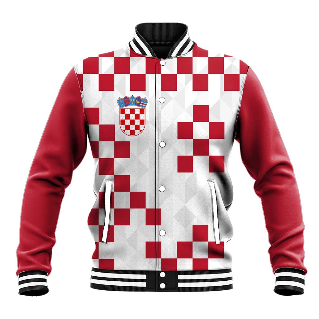 Custom Croatia Football 2024 Go Champion Baseball Jacket - Wonder Print Shop