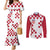 Custom Croatia Football 2024 Go Champion Couples Matching Mermaid Dress and Long Sleeve Button Shirt