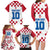 Custom Croatia Football 2024 Go Champion Family Matching Long Sleeve Bodycon Dress and Hawaiian Shirt