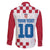 Custom Croatia Football 2024 Go Champion Family Matching Long Sleeve Bodycon Dress and Hawaiian Shirt