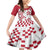 Custom Croatia Football 2024 Go Champion Family Matching Mermaid Dress and Hawaiian Shirt