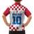 Custom Croatia Football 2024 Go Champion Family Matching Off The Shoulder Long Sleeve Dress and Hawaiian Shirt