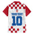 Custom Croatia Football 2024 Go Champion Family Matching Off The Shoulder Long Sleeve Dress and Hawaiian Shirt