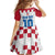 Custom Croatia Football 2024 Go Champion Family Matching Off Shoulder Short Dress and Hawaiian Shirt