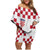 Custom Croatia Football 2024 Go Champion Family Matching Off Shoulder Short Dress and Hawaiian Shirt