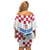 Custom Croatia Football 2024 Go Champion Family Matching Off Shoulder Short Dress and Hawaiian Shirt