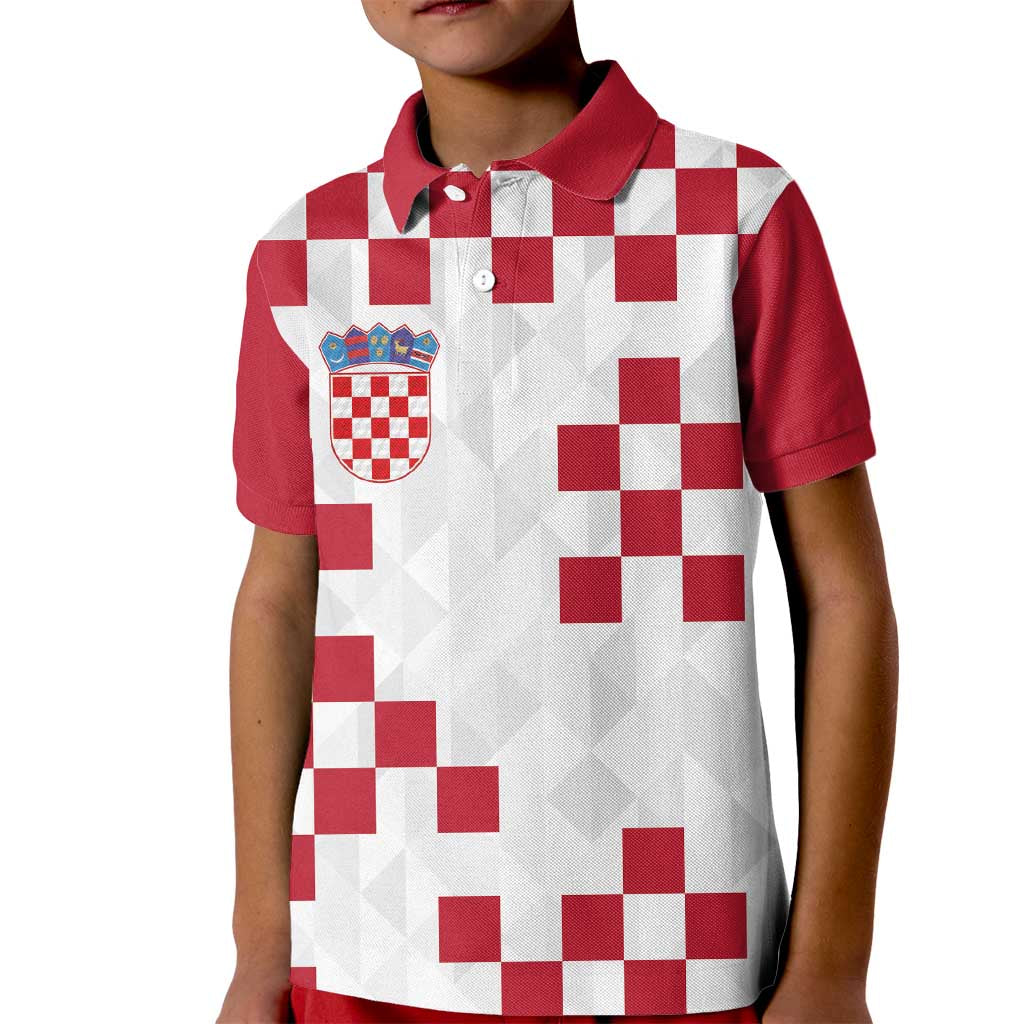 Custom Croatia Football 2024 Go Champion Kid Polo Shirt - Wonder Print Shop