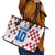 Custom Croatia Football 2024 Go Champion Leather Tote Bag - Wonder Print Shop