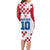 Custom Croatia Football 2024 Go Champion Long Sleeve Bodycon Dress