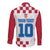 Custom Croatia Football 2024 Go Champion Long Sleeve Button Shirt - Wonder Print Shop