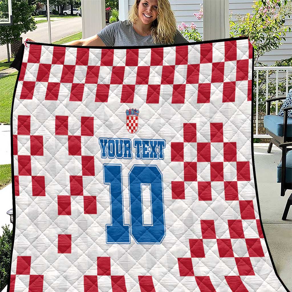 Custom Croatia Football 2024 Go Champion Quilt