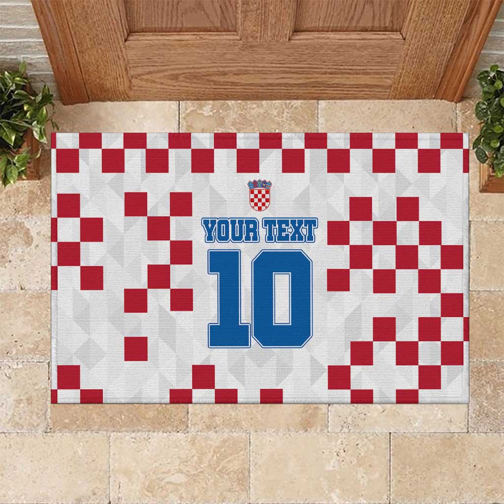 Custom Croatia Football 2024 Go Champion Rubber Doormat