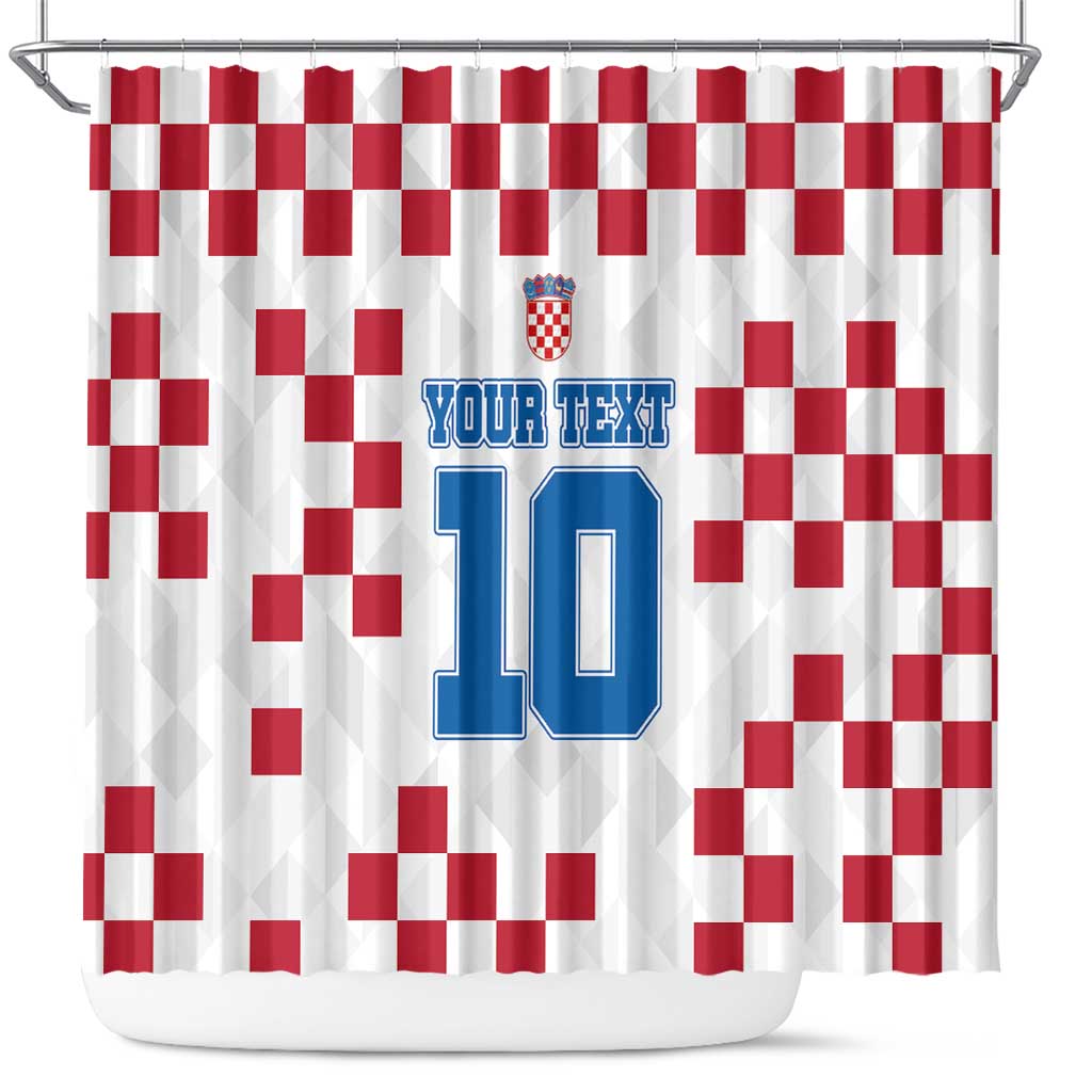 Custom Croatia Football 2024 Go Champion Shower Curtain