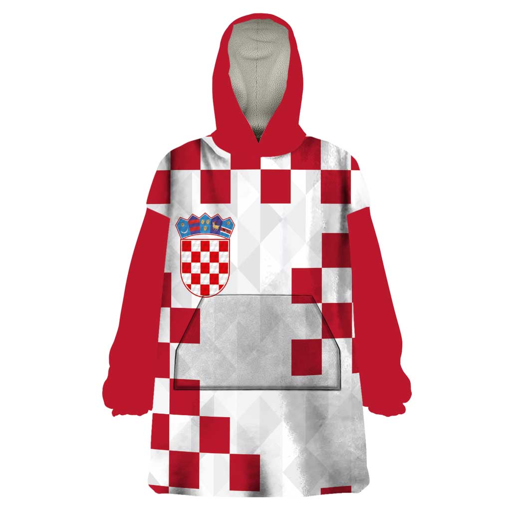 Custom Croatia Football 2024 Go Champion Wearable Blanket Hoodie