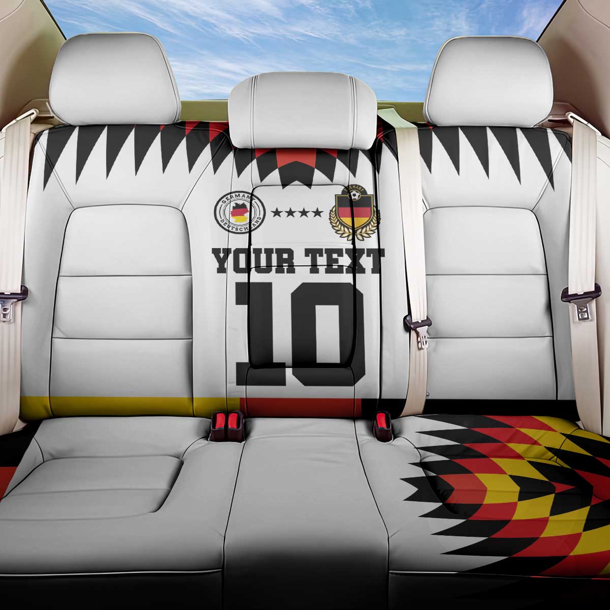 Custom Germany Football 2024 Go Champion Back Car Seat Cover Design 90s Style Home Color - Wonder Print Shop