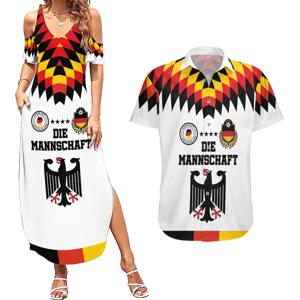 Custom Germany Football 2024 Go Champion Couples Matching Summer Maxi Dress and Hawaiian Shirt Design 90s Style Home Color - Wonder Print Shop