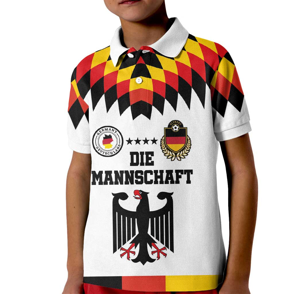 Custom Germany Football 2024 Go Champion Kid Polo Shirt Design 90s Style Home Color LT03