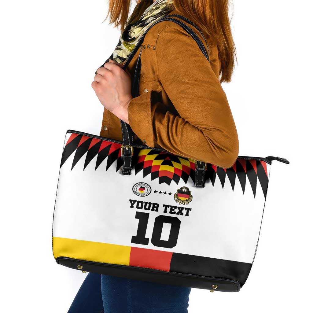 Custom Germany Football 2024 Go Champion Leather Tote Bag Design 90s Style Home Color LT03