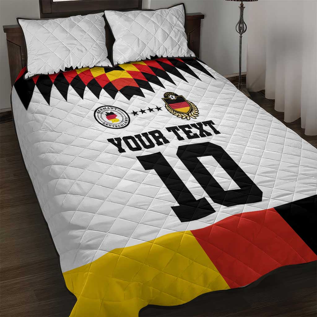 Custom Germany Football 2024 Go Champion Quilt Bed Set Design 90s Style Home Color LT03