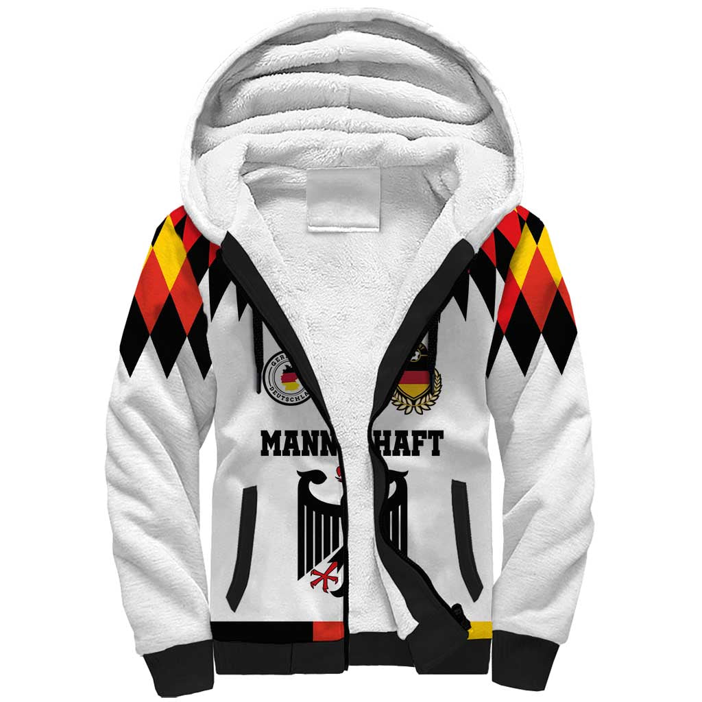 Custom Germany Football 2024 Go Champion Sherpa Hoodie Design 90s Style Home Color LT03