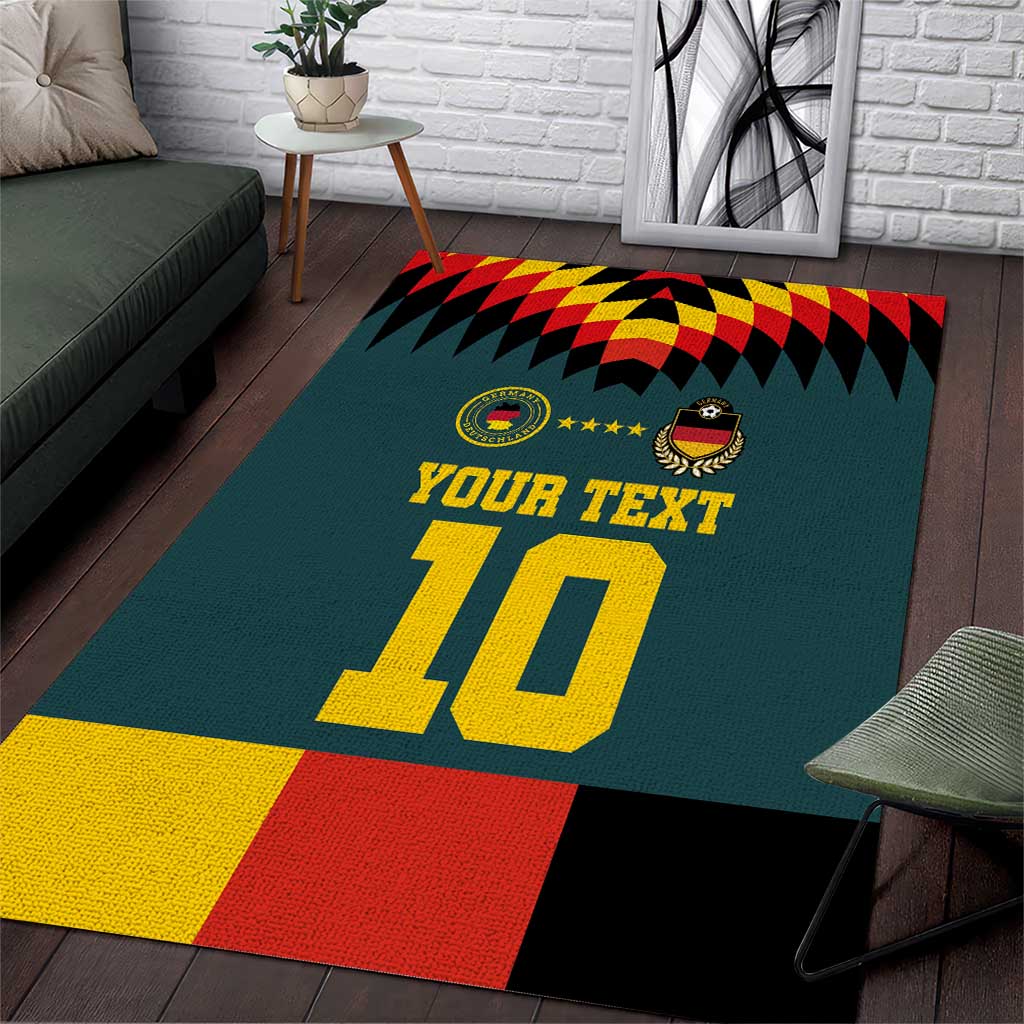 Custom Germany Football 2024 Go Champion Area Rug Design 90s Style Away Color - Wonder Print Shop