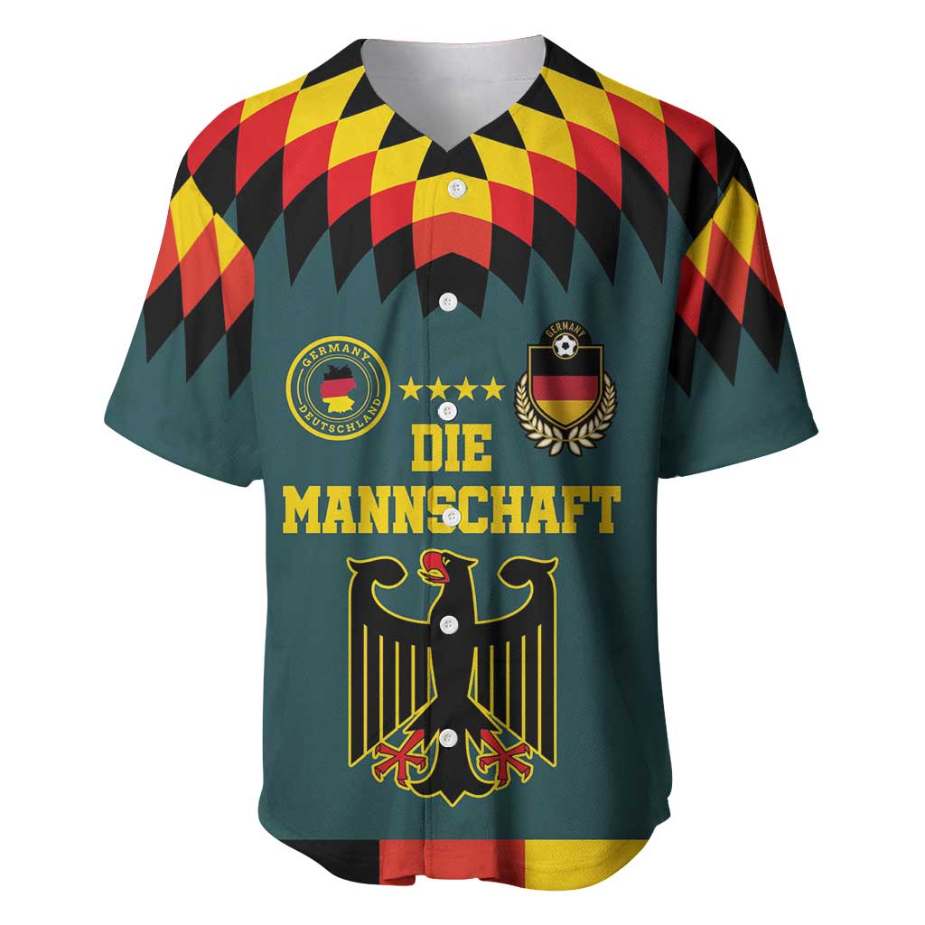 Custom Germany Football 2024 Go Champion Baseball Jersey Design 90s Style Away Color - Wonder Print Shop