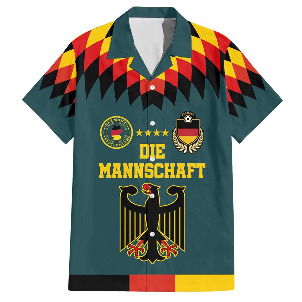 Custom Germany Football 2024 Go Champion Hawaiian Shirt Design 90s Style Away Color LT03