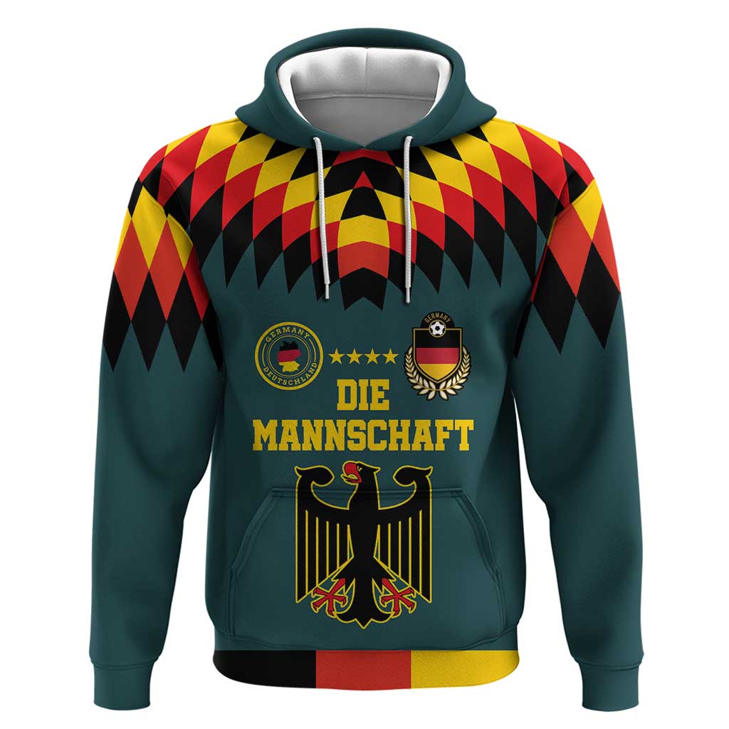 Custom Germany Football 2024 Go Champion Hoodie Design 90s Style Away Color LT03