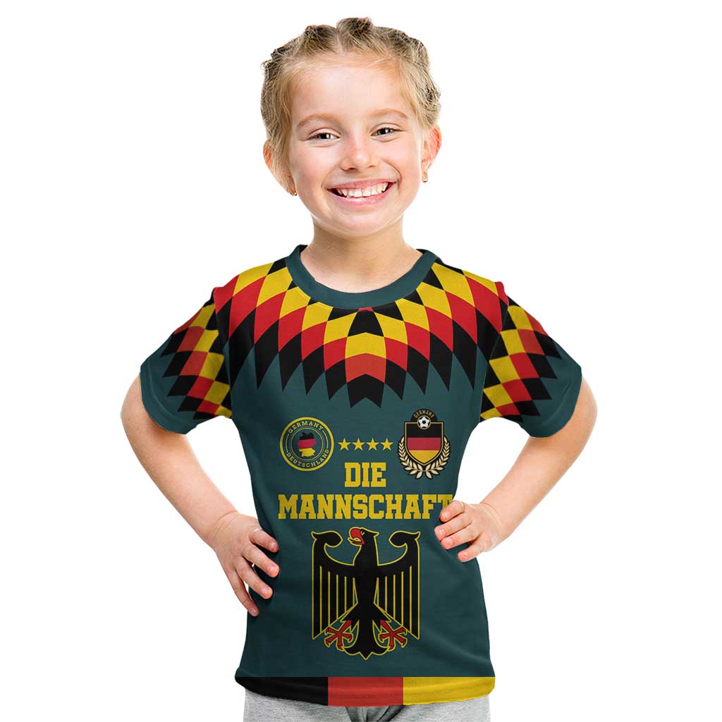 Custom Germany Football 2024 Go Champion Kid T Shirt Design 90s Style Away Color LT03