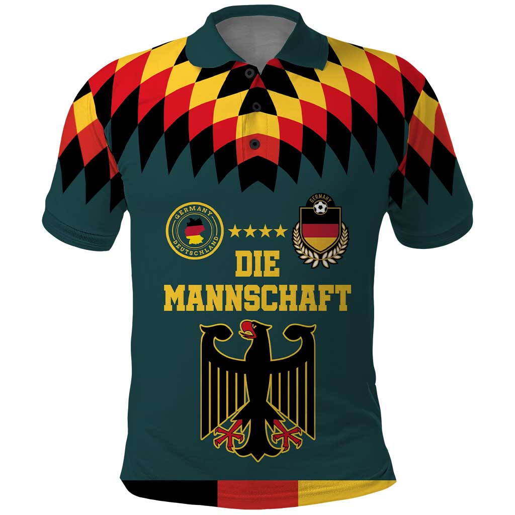 Custom Germany Football 2024 Go Champion Polo Shirt Design 90s Style Away Color LT03