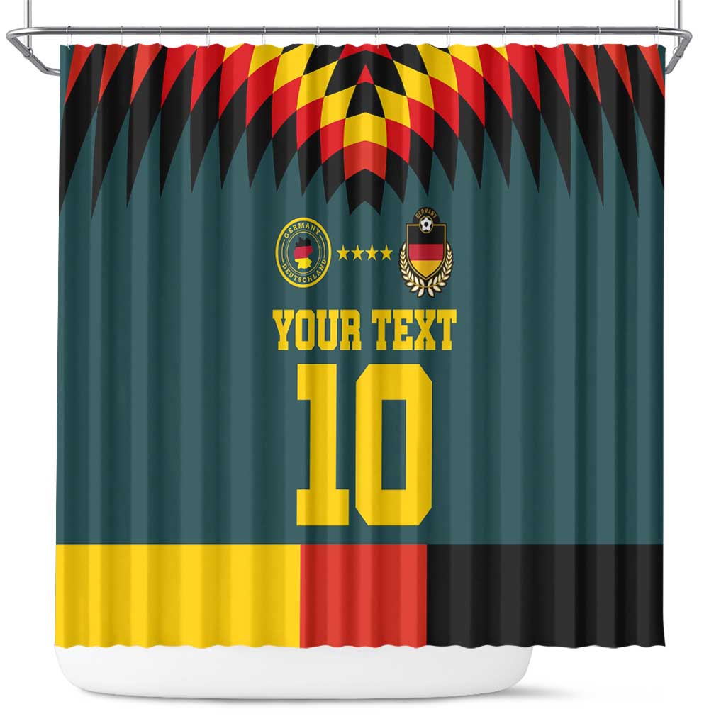 Custom Germany Football 2024 Go Champion Shower Curtain Design 90s Style Away Color LT03