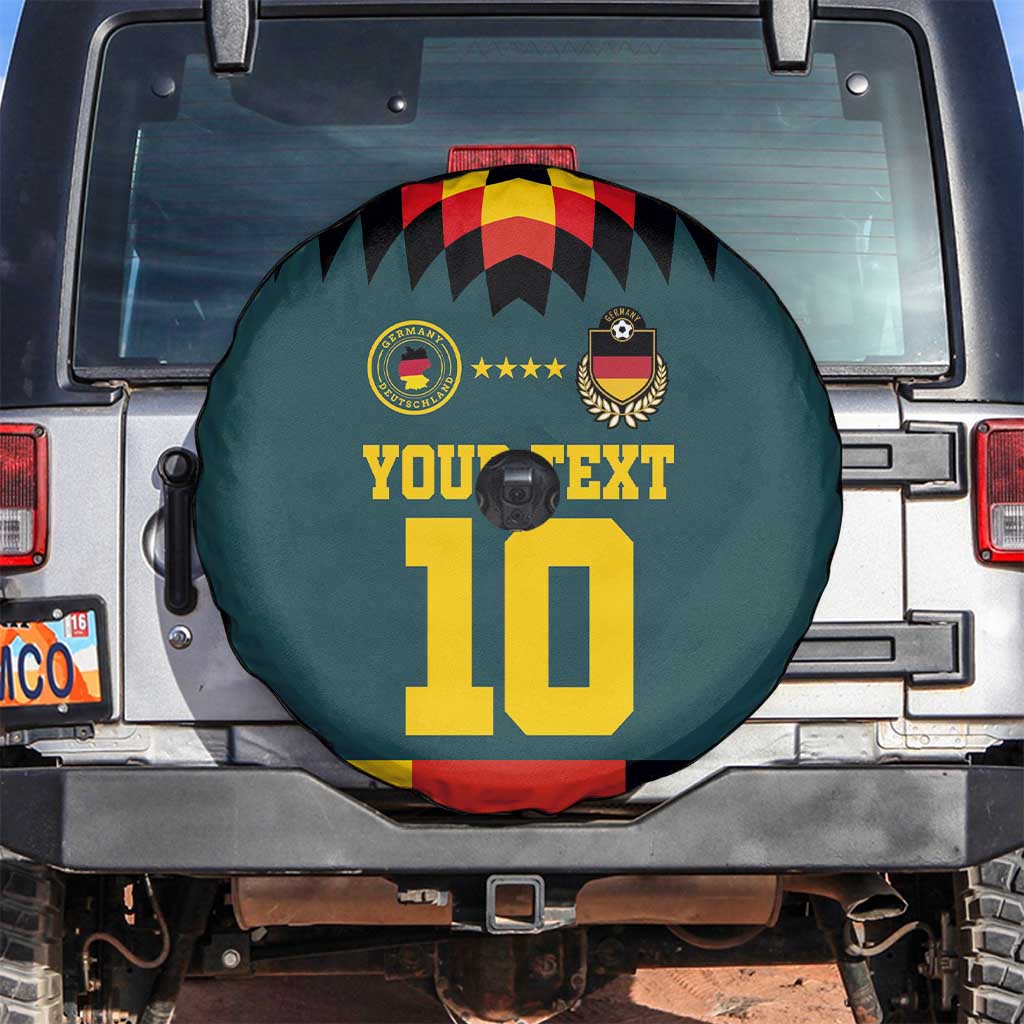 Custom Germany Football 2024 Go Champion Spare Tire Cover Design 90s Style Away Color LT03