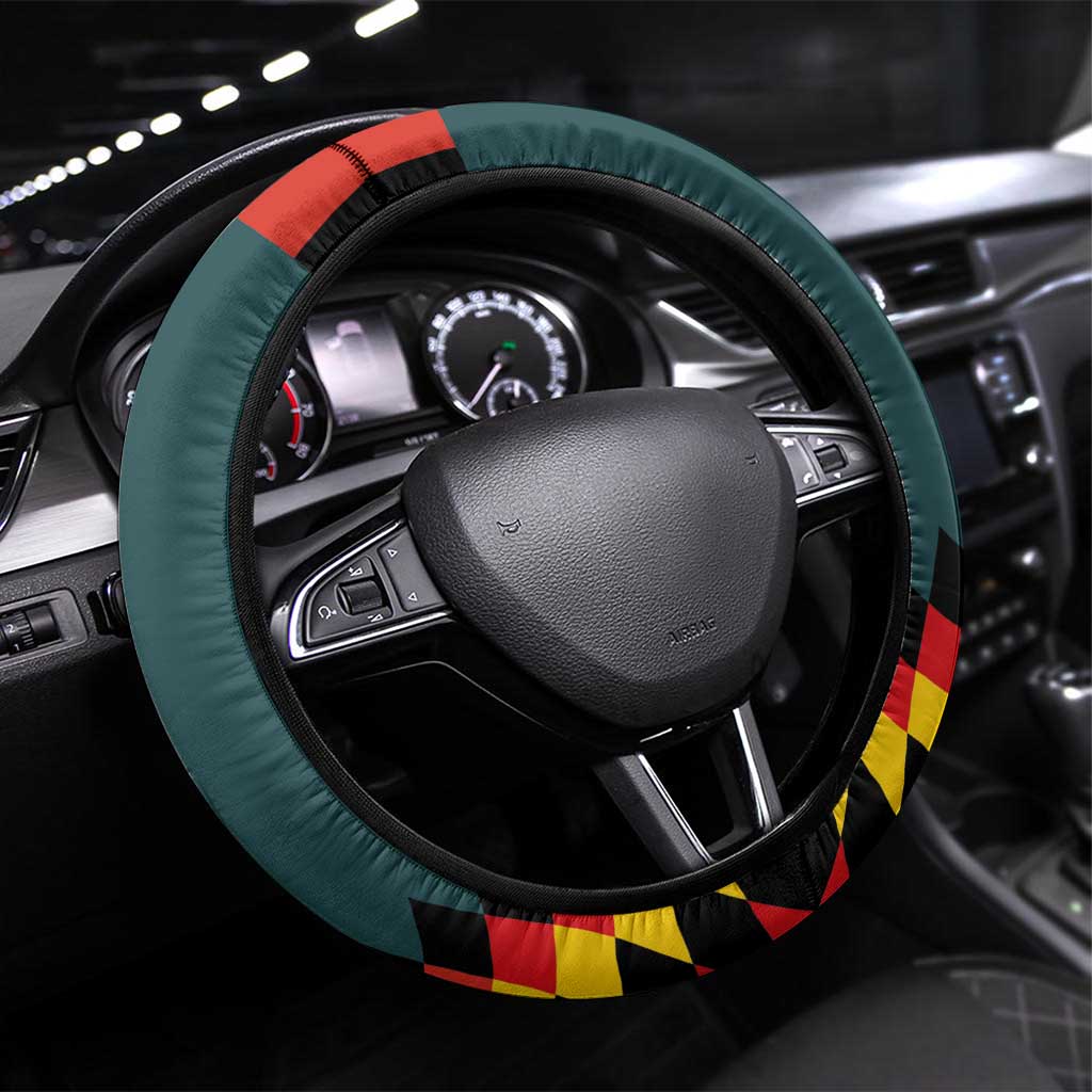 Germany Football 2024 Go Champion Steering Wheel Cover Design 90s Style Away Color LT03