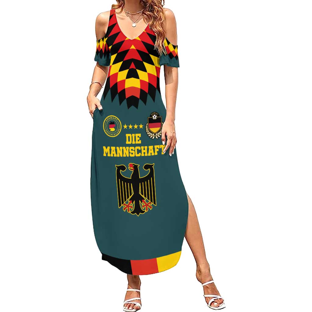 Custom Germany Football 2024 Go Champion Summer Maxi Dress Design 90s Style Away Color LT03