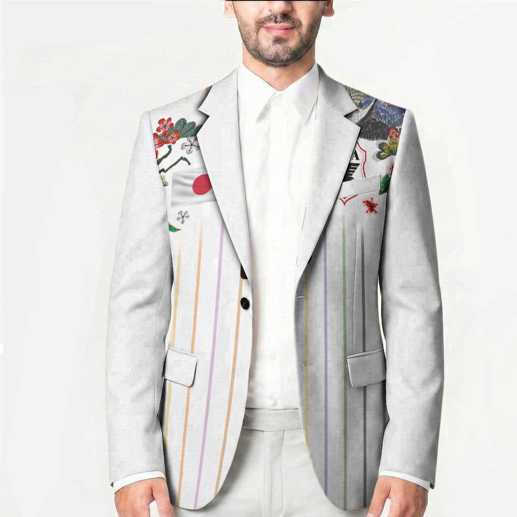 Japan Football Custom Blazer Colors Beyond Horizon Sashiko Effect White Version